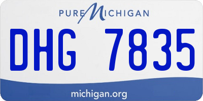 MI license plate DHG7835