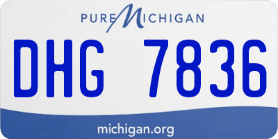 MI license plate DHG7836