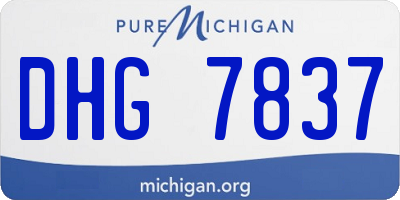 MI license plate DHG7837