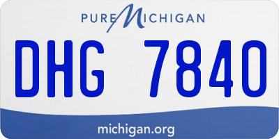 MI license plate DHG7840