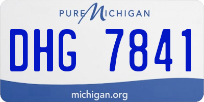 MI license plate DHG7841