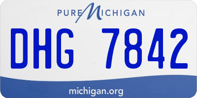 MI license plate DHG7842