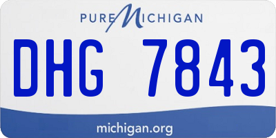 MI license plate DHG7843