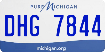 MI license plate DHG7844