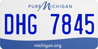 MI license plate DHG7845