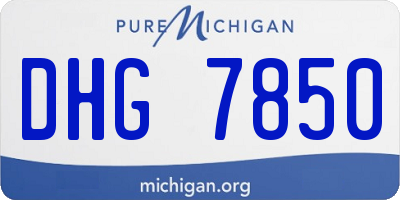 MI license plate DHG7850