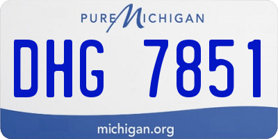 MI license plate DHG7851