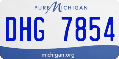 MI license plate DHG7854