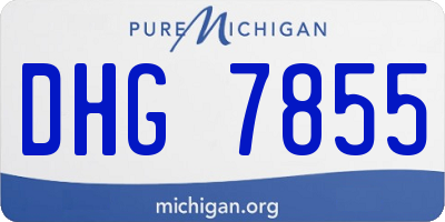 MI license plate DHG7855