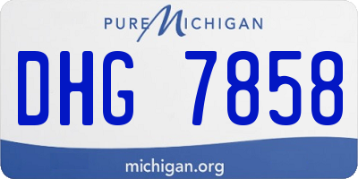 MI license plate DHG7858