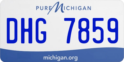 MI license plate DHG7859
