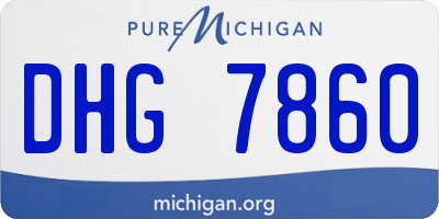 MI license plate DHG7860