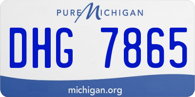 MI license plate DHG7865