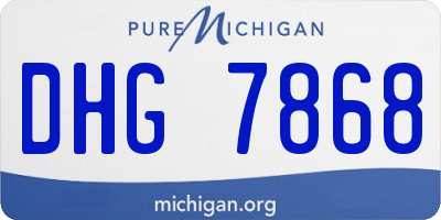 MI license plate DHG7868