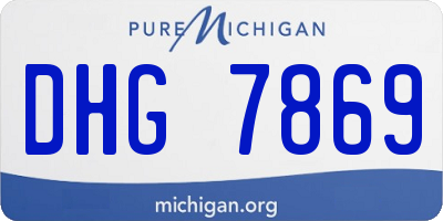 MI license plate DHG7869