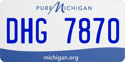MI license plate DHG7870