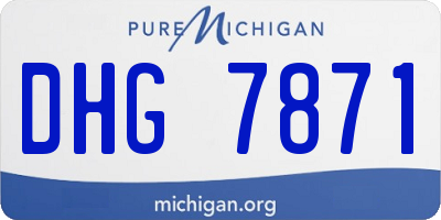 MI license plate DHG7871