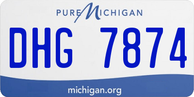 MI license plate DHG7874
