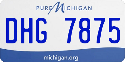 MI license plate DHG7875