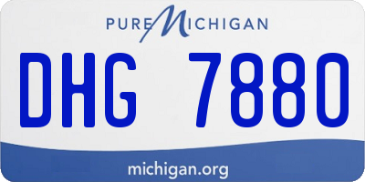 MI license plate DHG7880