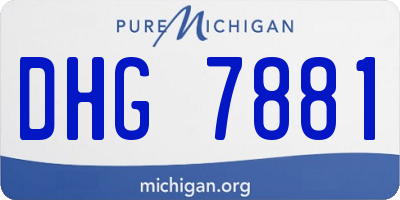 MI license plate DHG7881