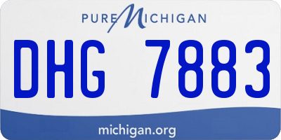 MI license plate DHG7883