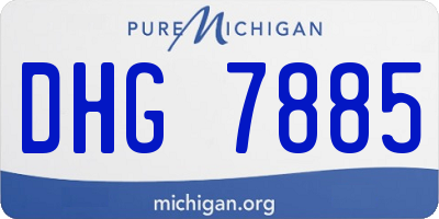 MI license plate DHG7885