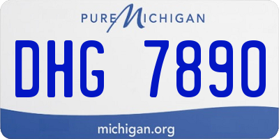 MI license plate DHG7890