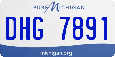 MI license plate DHG7891