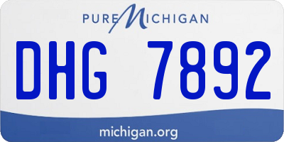 MI license plate DHG7892