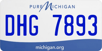 MI license plate DHG7893