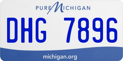 MI license plate DHG7896