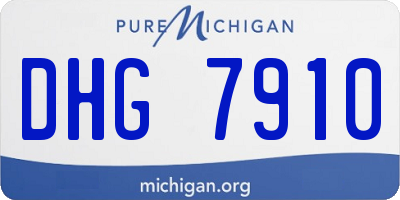 MI license plate DHG7910
