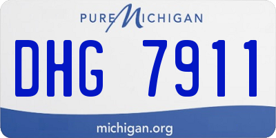 MI license plate DHG7911