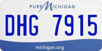 MI license plate DHG7915