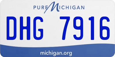 MI license plate DHG7916