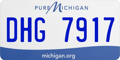 MI license plate DHG7917