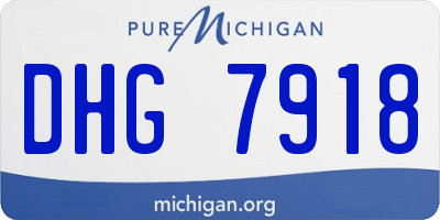 MI license plate DHG7918