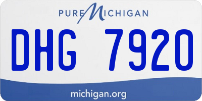MI license plate DHG7920