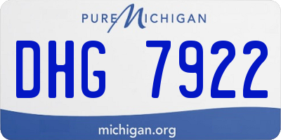 MI license plate DHG7922
