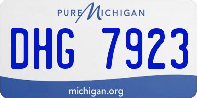 MI license plate DHG7923