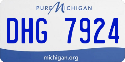 MI license plate DHG7924