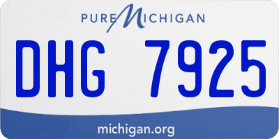 MI license plate DHG7925