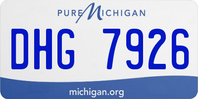 MI license plate DHG7926