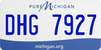 MI license plate DHG7927