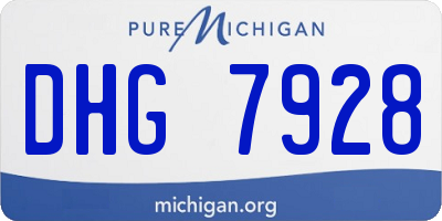 MI license plate DHG7928