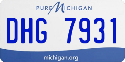 MI license plate DHG7931
