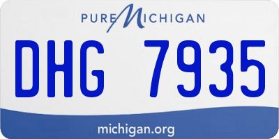MI license plate DHG7935