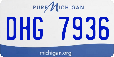MI license plate DHG7936