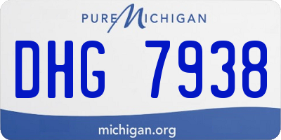 MI license plate DHG7938